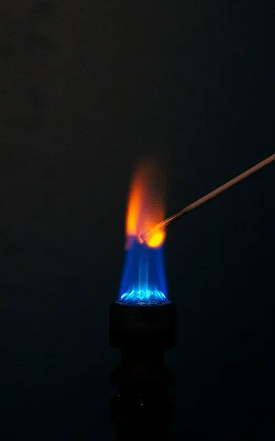 Calcium flame test (orange-red)