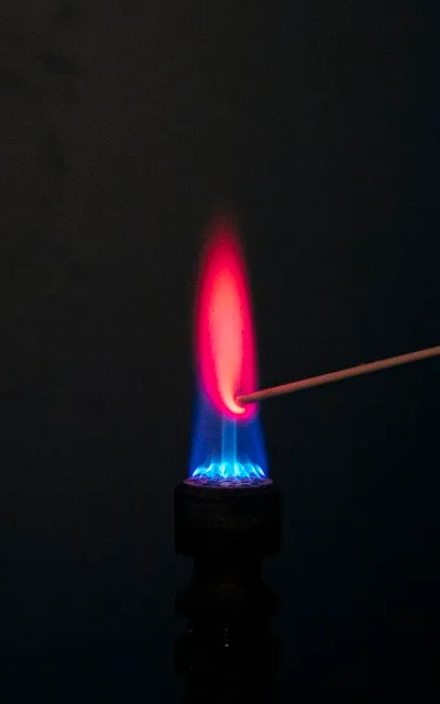 Lithium flame test (crimson red)