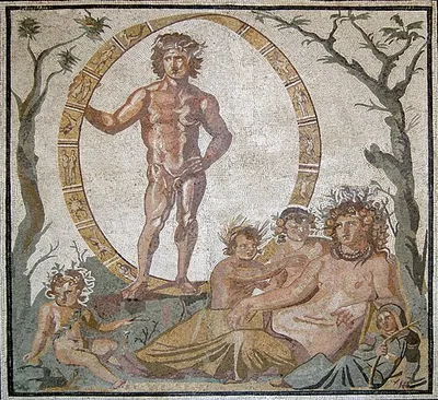 Tellus / Terra (Aion mosaic detail)