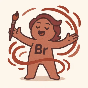 Bromine character illustration