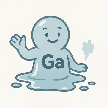 Gallium character illustration