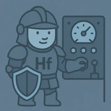 Hafnium character illustration