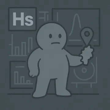 Hassium character illustration