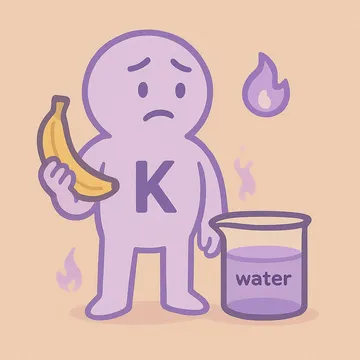 Potassium character illustration
