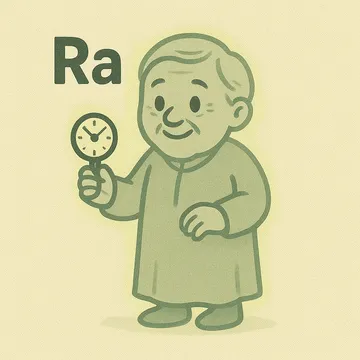 Radium character illustration