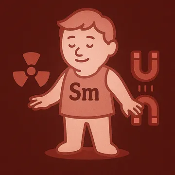 Samarium character illustration